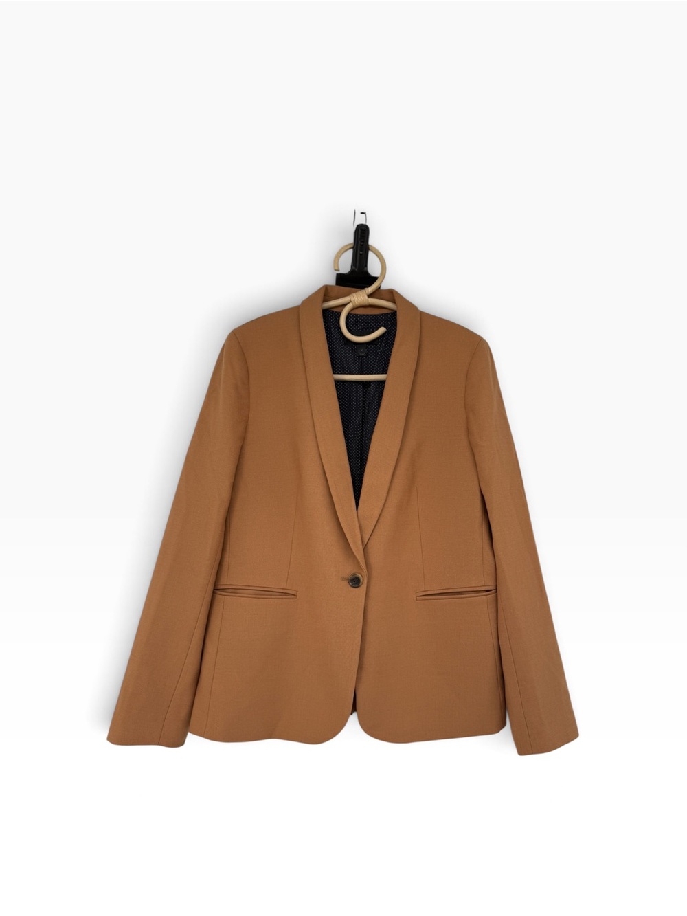 J Crew Espresso Brown Wool Blend Single Button Classic Blazer Size 14